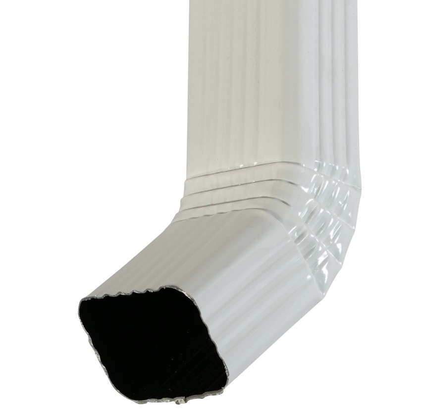 Coude frontal 4 plis pour tuyau aluminium rectangulaire 60x80