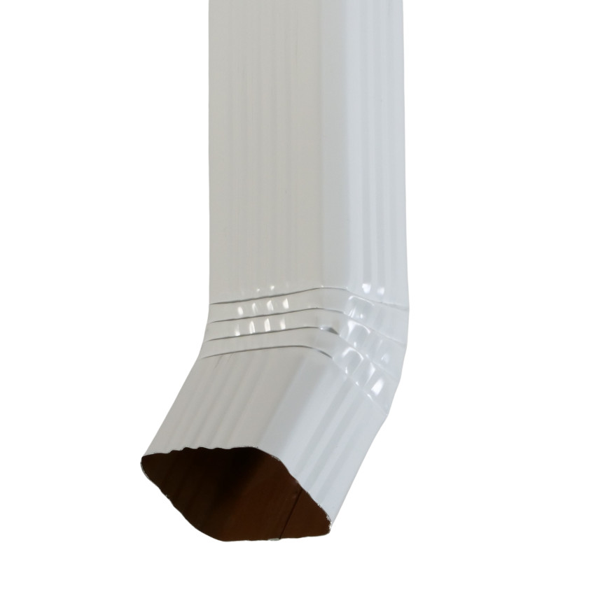 Coude frontal 4 plis pour tuyau aluminium rectangulaire 70x110