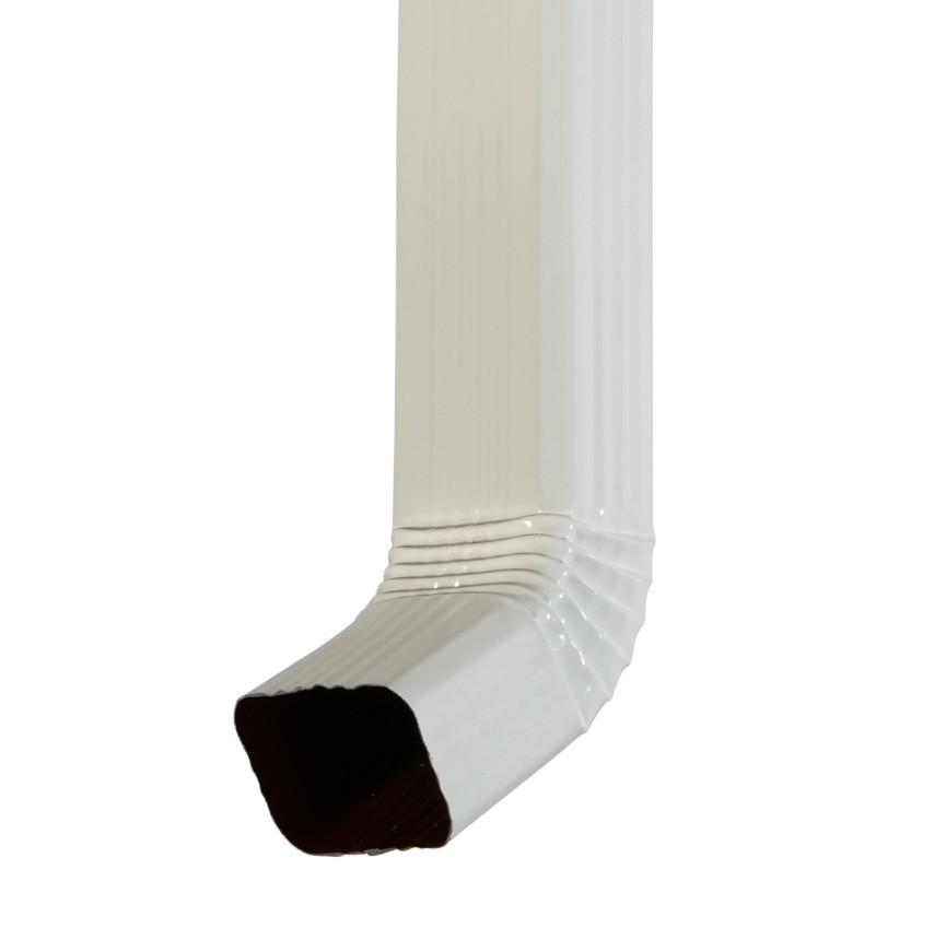 Coude frontal 6 plis pour tuyau aluminium rectangulaire 70x110