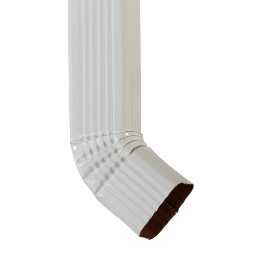 Coude latéral droit 4 plis pour tuyau aluminium rectangulaire 60x80