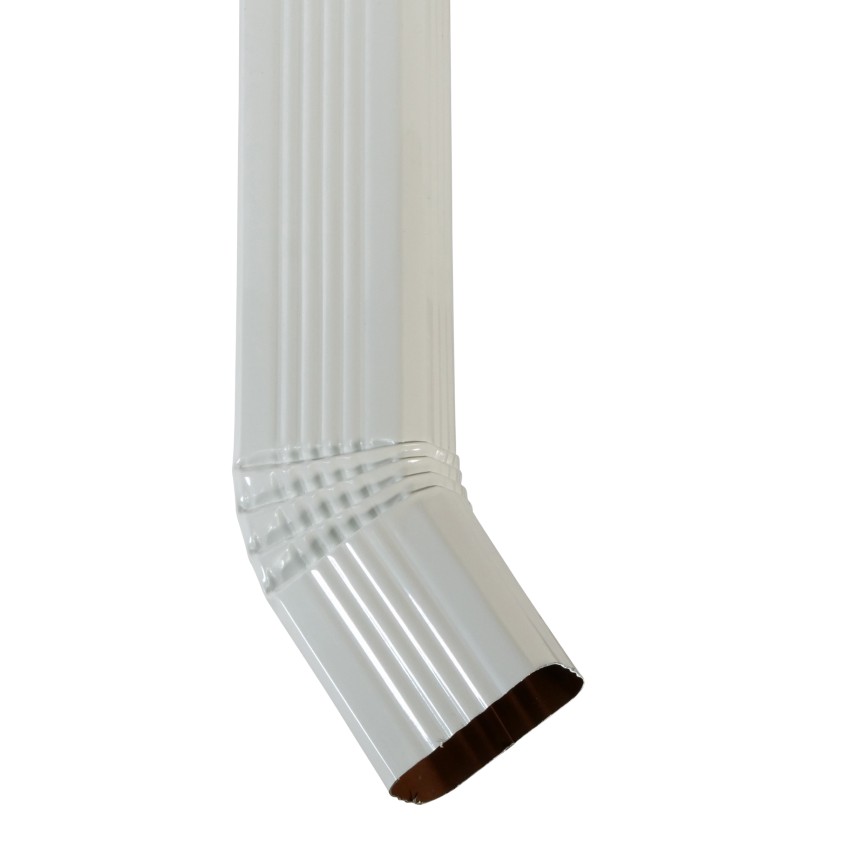 Coude latéral droit 4 plis pour tuyau aluminium rectangulaire 70x110