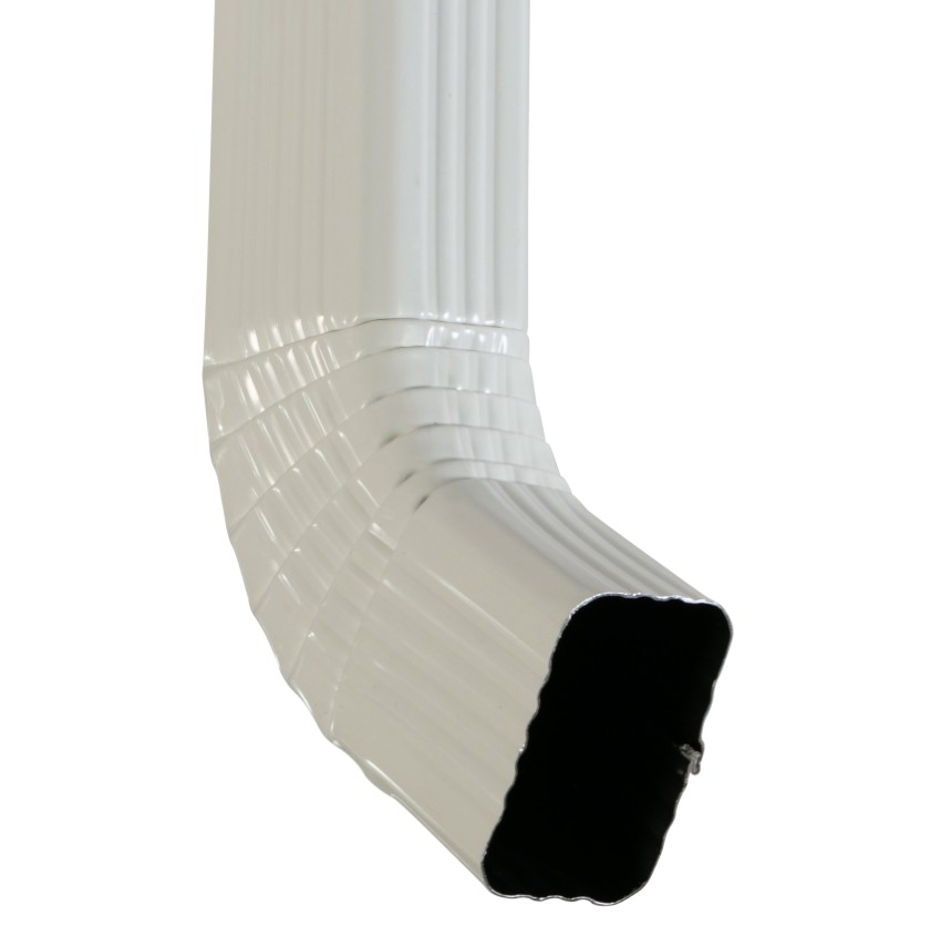 Coude latéral droit 6 plis pour tuyau aluminium rectangulaire 60x80