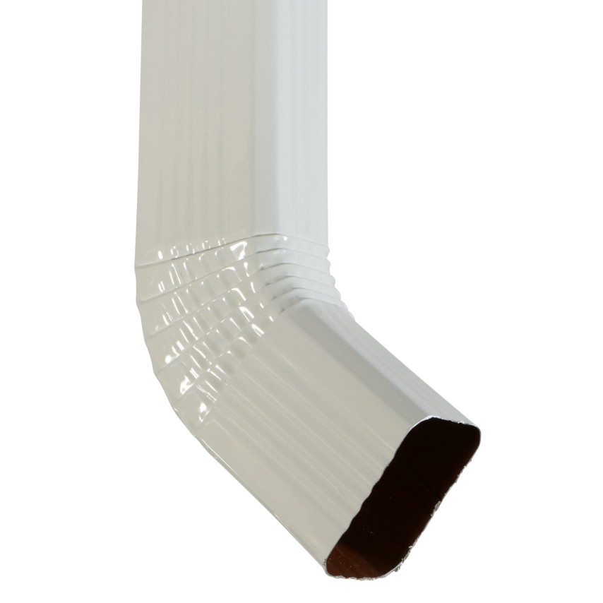 Coude latéral droit 6 plis pour tuyau aluminium rectangulaire 70x110