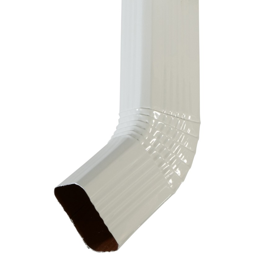 Coude latéral gauche 6 plis pour tuyau aluminium rectangulaire 70x110