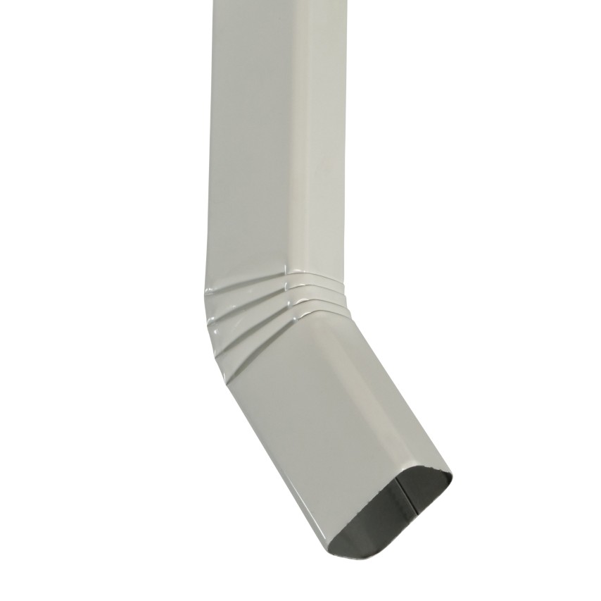 Coude latéral droit 4 plis pour tuyau aluminium rectangulaire 60x80 lisse