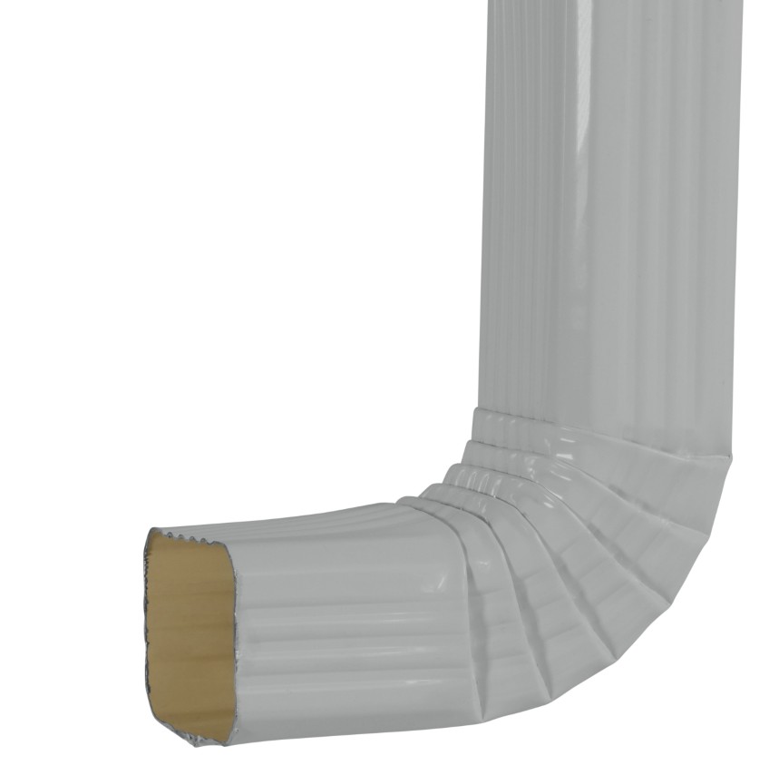 Coude frontal 6 plis pour tuyau aluminium rectangulaire 60x80